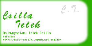 csilla telek business card